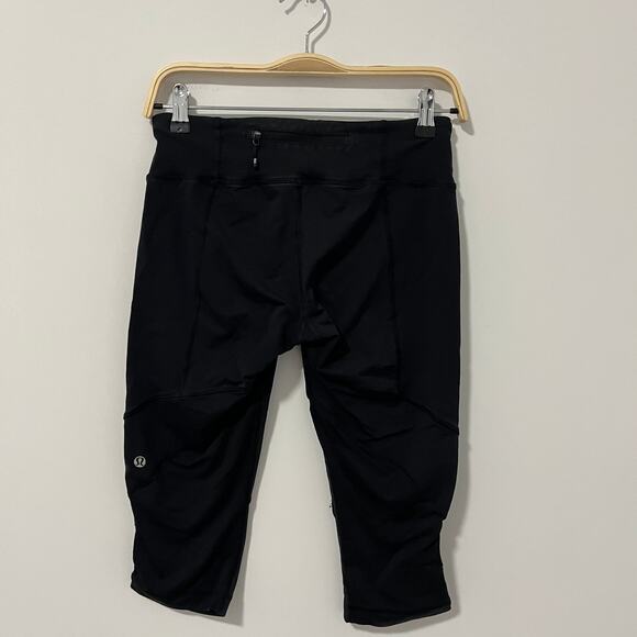 Lululemon Run For Your Life Black Crop Leggings Size 8 - Picture 6 of 6